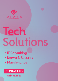Minimal Circles Tech Service Flyer Image Preview