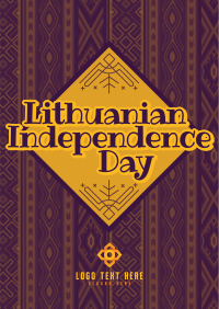Folk Lithuanian Independence Day Flyer Design
