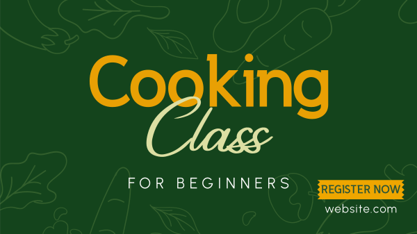 Cooking Class Facebook Event Cover Design