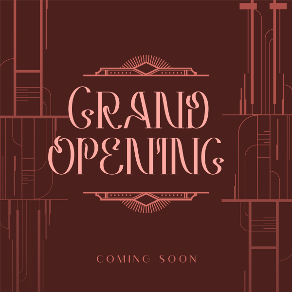 Fancy Deco Opening Instagram Post Design