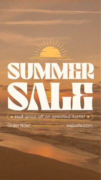 Sunny Summer Sale YouTube Short Design