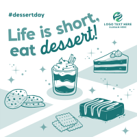 Cute Dessert Greeting Instagram post Image Preview