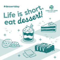 Cute Dessert Greeting Instagram Post Design