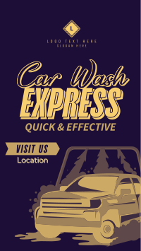 Vintage Auto Car Wash Instagram reel Image Preview