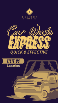 Vintage Auto Car Wash Instagram Reel Image Preview