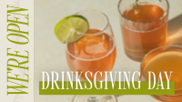 Minimal Drinksgiving We’re Open Animation Preview