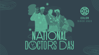 Modern Quirky Doctor's Day Facebook Event Cover Design