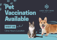 Pet Vaccination Postcard Image Preview