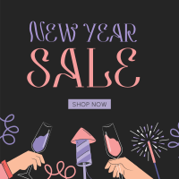 New Year Celebration Sale Instagram Post Image Preview