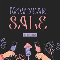 New Year Celebration Sale Instagram post Image Preview