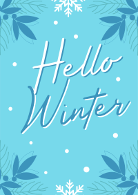 Snowy Winter Greeting Poster Image Preview
