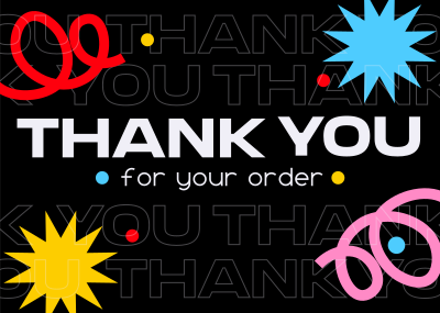 Bold Shapes Generic Thank You Postcard Image Preview