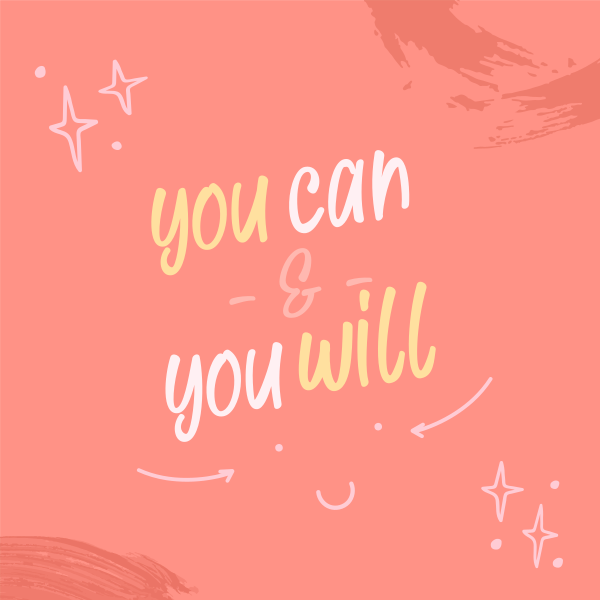 Cute Motivational Message Instagram Post Design Image Preview