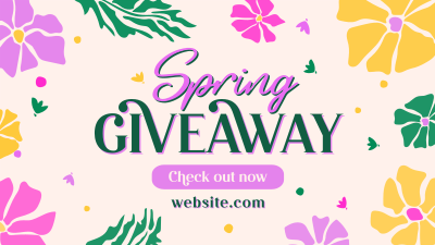 Spring Giveaway Flowers Facebook event cover Image Preview