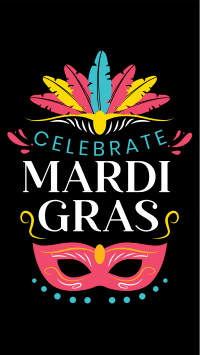 Celebrate Mardi Gras Instagram Story Design