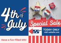 Fourth of July Sale Postcard Image Preview