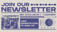 Retro Brutalist Newsletter Facebook event cover Image Preview