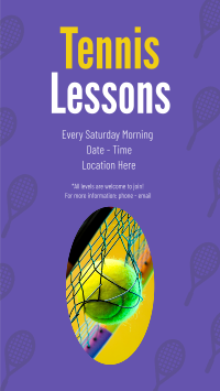 Tennis Lesson Instagram story Image Preview