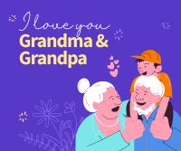 Grandparents Day Letter Facebook Post Design