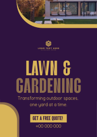 Convenient Lawn Care Services Poster Design