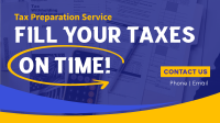 Fill Your Taxes Facebook Event Cover Design