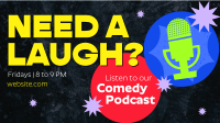 Podcast for Laughs Facebook Event Cover Design