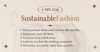 Stylish Chic Sustainable Fashion Tips Facebook ad Image Preview