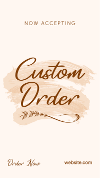 Brush Custom Order Instagram reel Image Preview