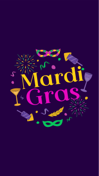 Mardi Gras Festival Facebook story Image Preview