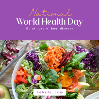 Minimalist World Health Day Greeting Instagram post Image Preview