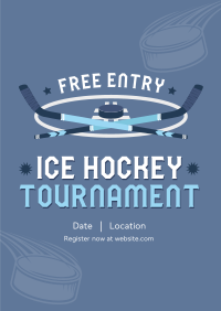 Ice Hockey Tournament Poster Design