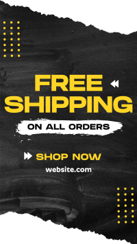 Grunge Shipping Discount Instagram reel Image Preview