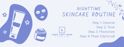 Nighttime Skincare Routine Facebook cover Image Preview