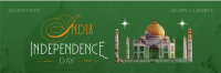 India Independence Taj Mahal Twitter Header Design