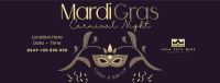 Mardi Gras Carnival Night Facebook Cover Design