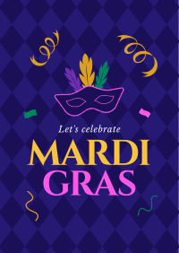 Mardi Gras Celebration Flyer Design