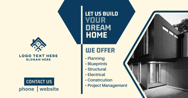Dream Home Construction Facebook Ad Design Image Preview