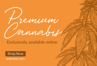 Premium Marijuana Pinterest Cover Design