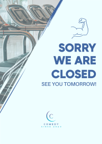 Closed Gym Announcement Flyer Image Preview