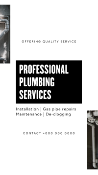 Minimalist Plumbing Service Facebook Story Design