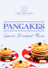 Pancakes For Breakfast Poster Design