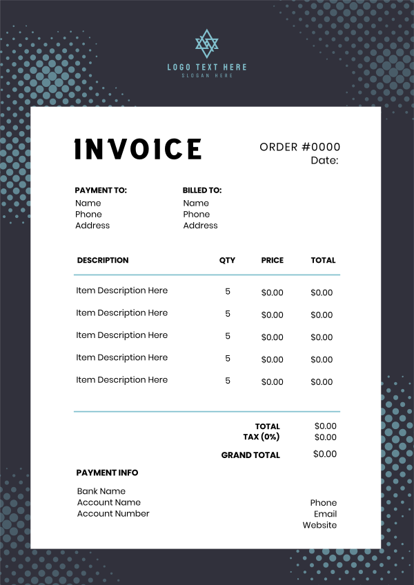 Innovative Tech Invoice Design