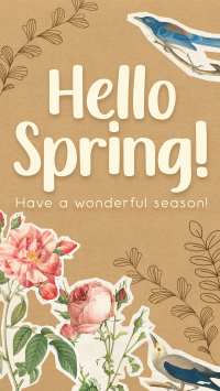 Scrapbook Hello Spring YouTube short Image Preview