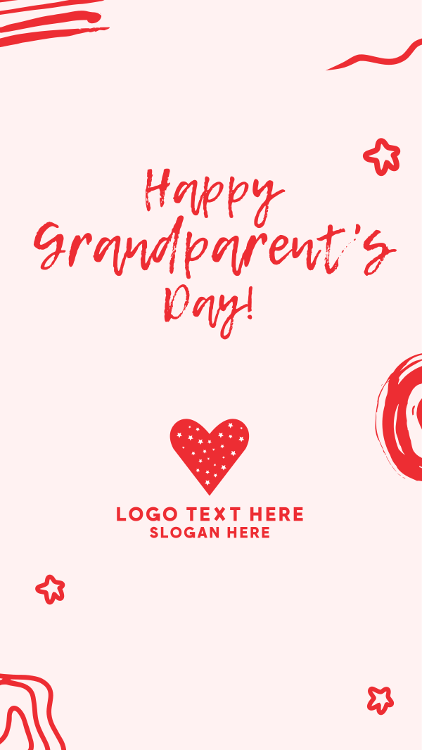 Happy Grandparents Scribble Instagram Story Design Image Preview