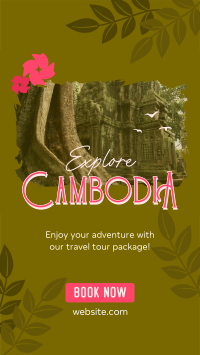 Cambodia Travel Tour Instagram Story Design