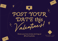Your Valentine's Date Postcard Design