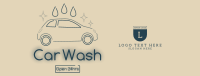 Neon sign Car wash Facebook Cover Design