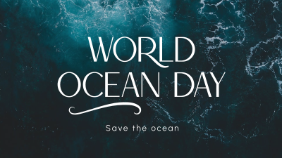 Minimalist Ocean Advocacy Facebook event cover Image Preview