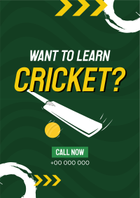 Time to Learn Cricket Poster Image Preview