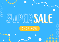 Quirky Super Sale Postcard Image Preview